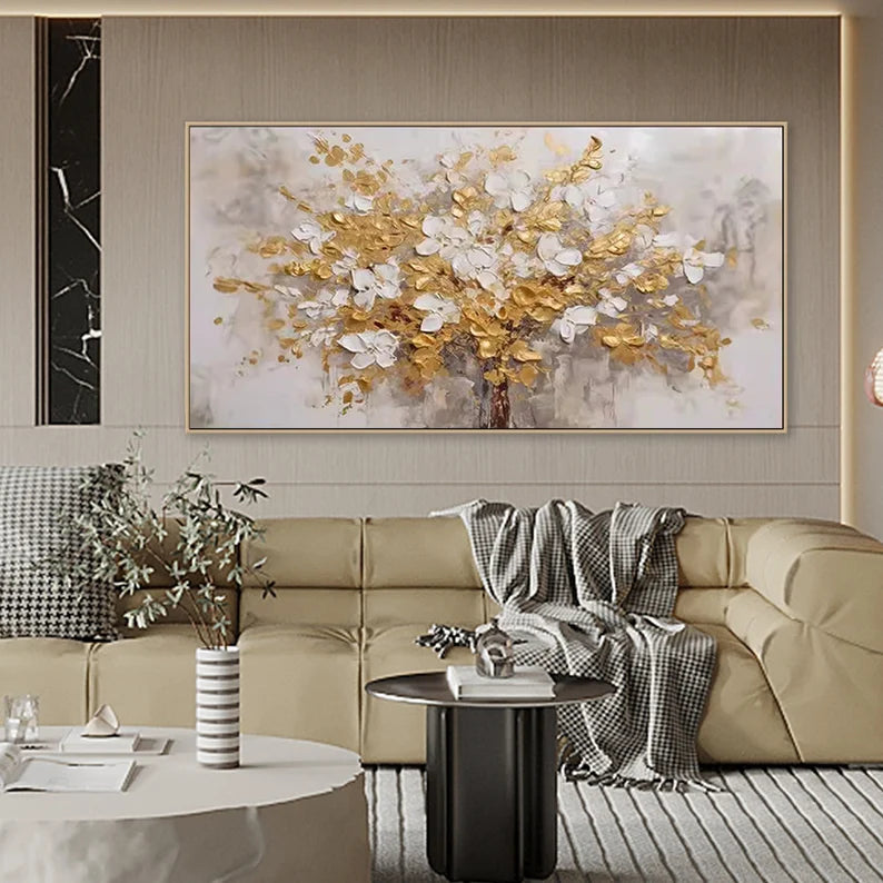 Golden Symphony Tree Painting