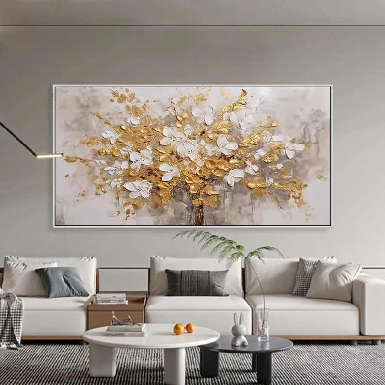 Golden Symphony Tree Painting