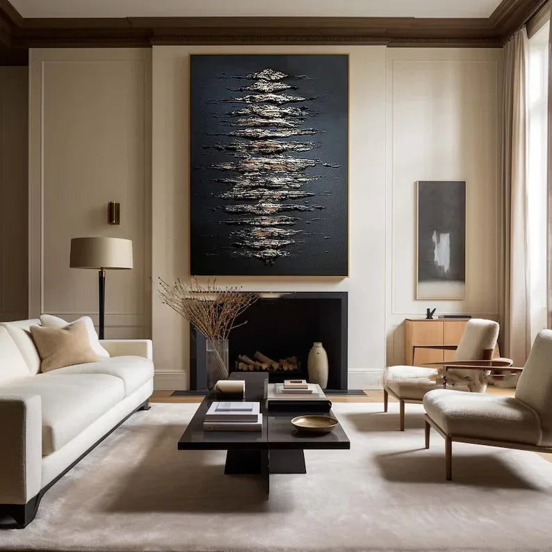 Echoes of Depth-Modern Minimalist Space Focus Abstract Wall Art - artextured