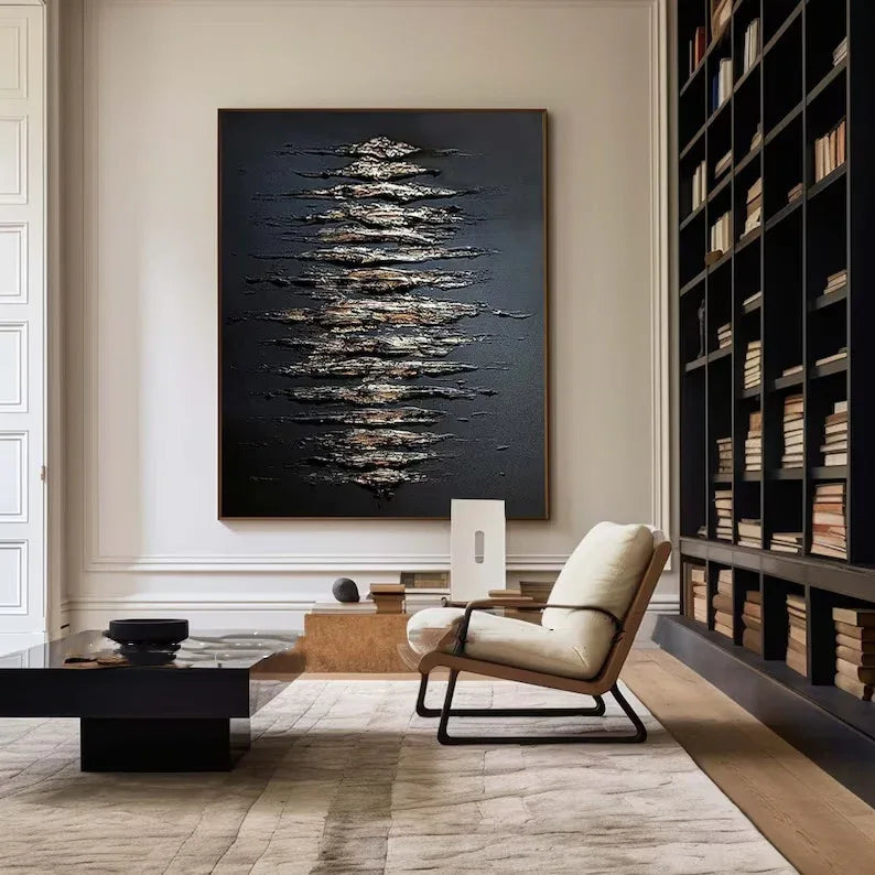 Echoes of Depth-Modern Minimalist Space Focus Abstract Wall Art - artextured