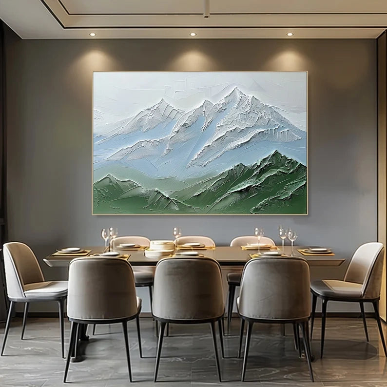 Serene Peaks Textured Canvas