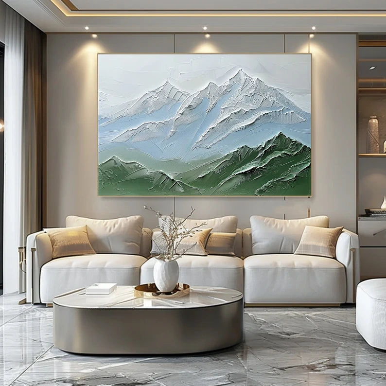 Serene Peaks Textured Canvas