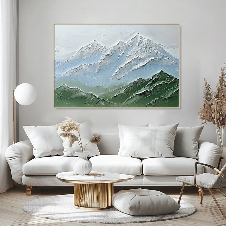 Serene Peaks Textured Canvas