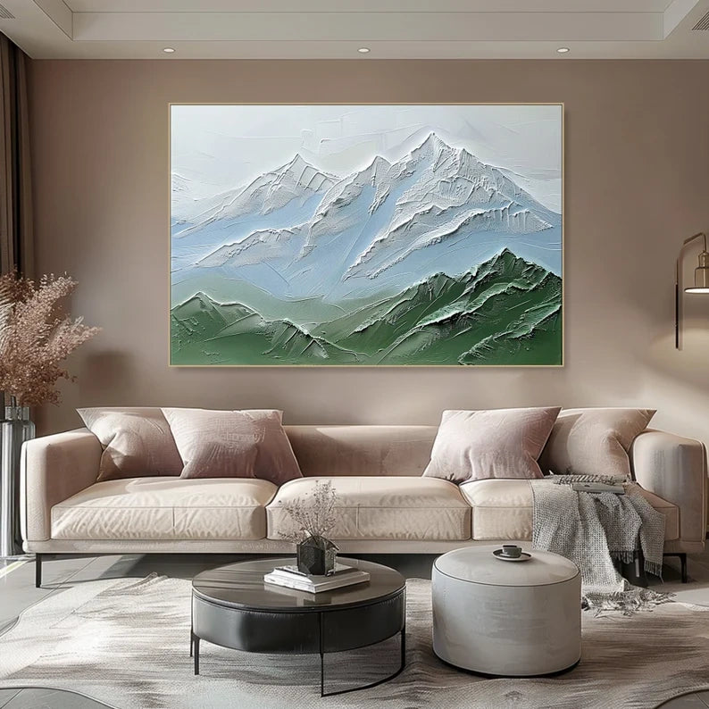 Serene Peaks Textured Canvas