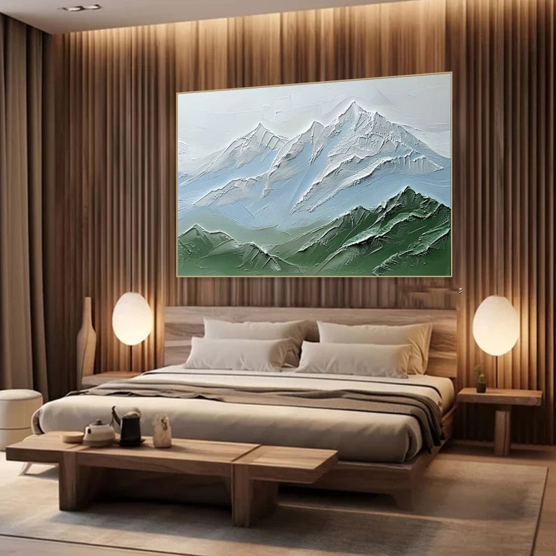 Serene Peaks Textured Canvas