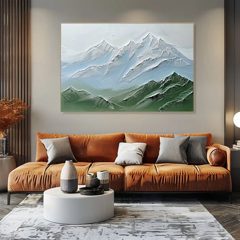 Serene Peaks Textured Canvas