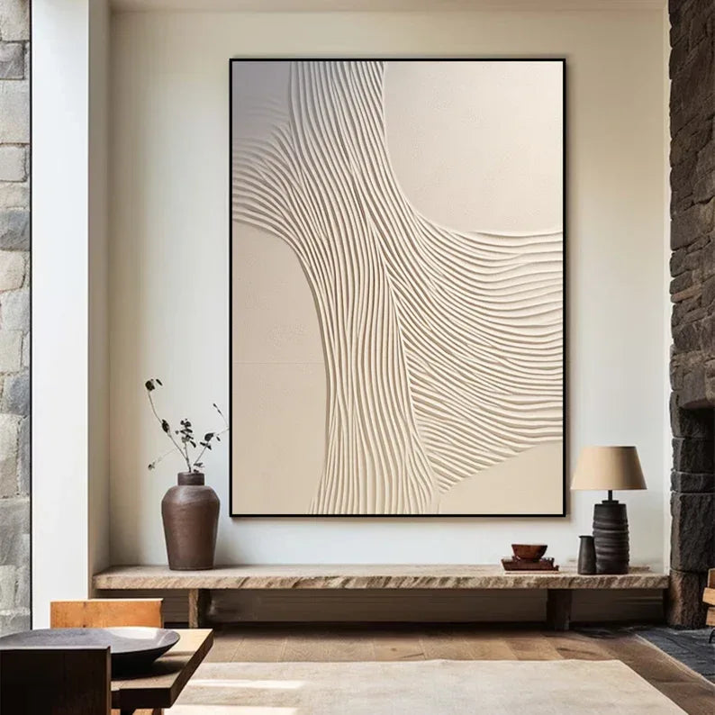 Natural Line Art-Minimalist Abstract Line Texture Wall Art - artextured