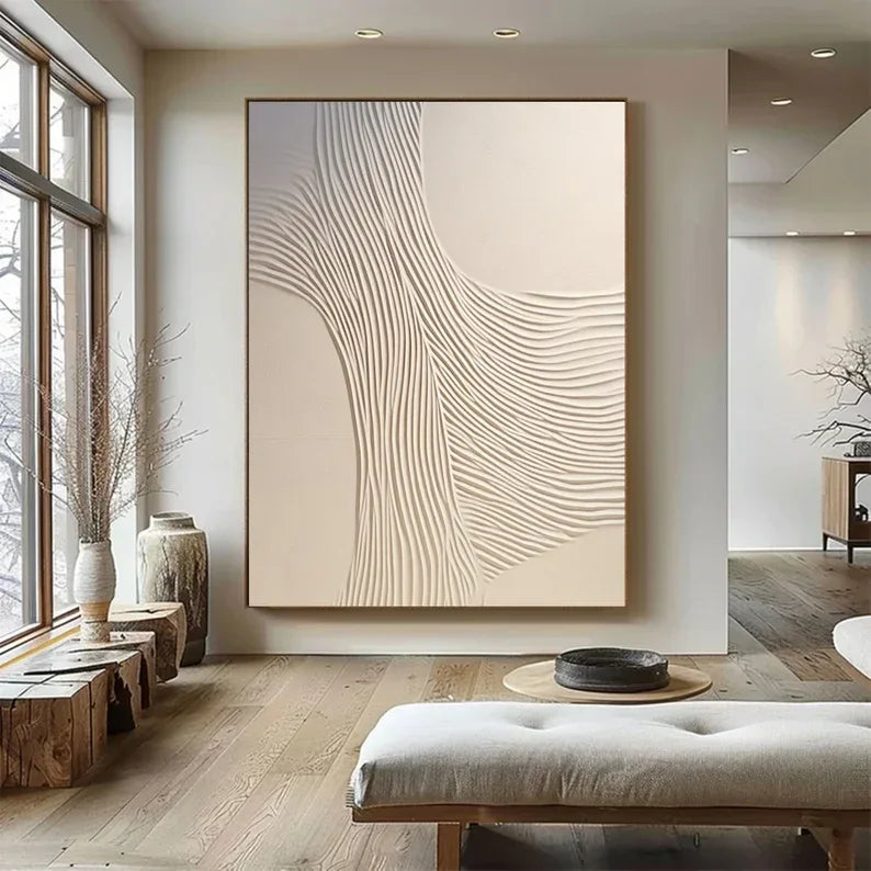 Natural Line Art-Minimalist Abstract Line Texture Wall Art - artextured