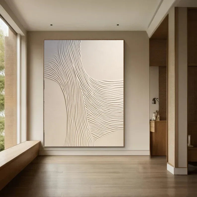 Natural Line Art-Minimalist Abstract Line Texture Wall Art - artextured