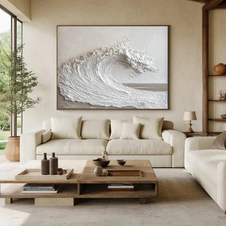 Textured White Ocean Wave