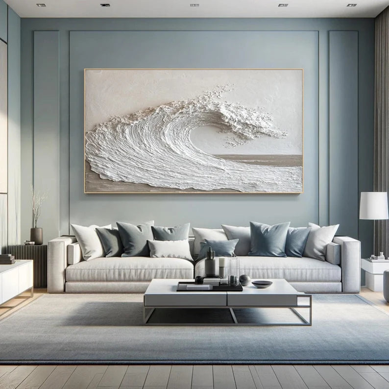 Textured White Ocean Wave