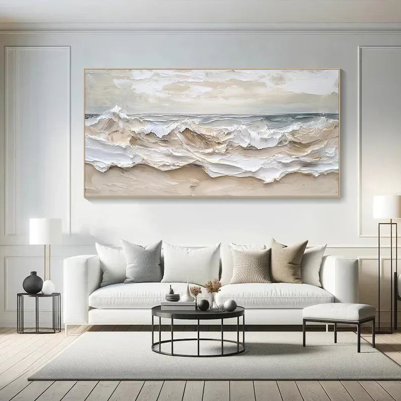 Eternal Waves-Modern Minimalist Ocean Texture Wall Art - artextured