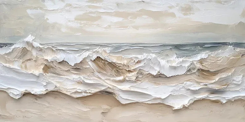 Eternal Waves-Modern Minimalist Ocean Texture Wall Art - artextured