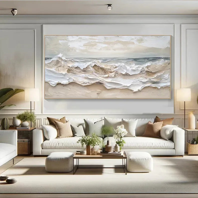 Eternal Waves-Modern Minimalist Ocean Texture Wall Art - artextured