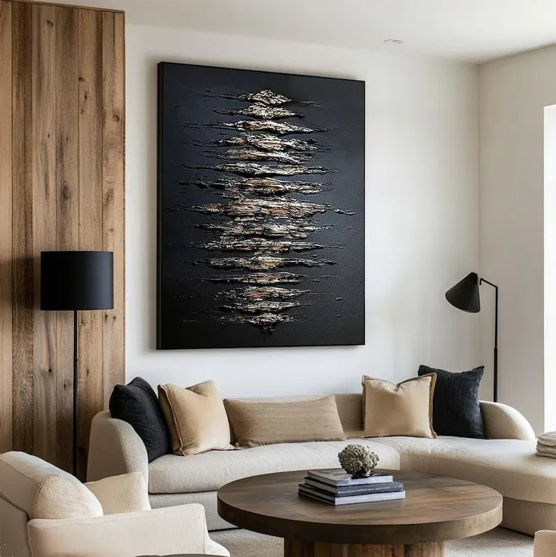 Echoes of Depth-Modern Minimalist Space Focus Abstract Wall Art - artextured