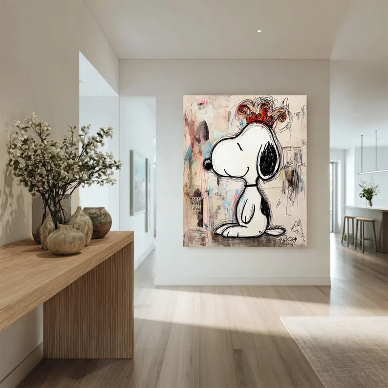 Snoopy Fun – Playful Dog Canvas Art#AB0519027