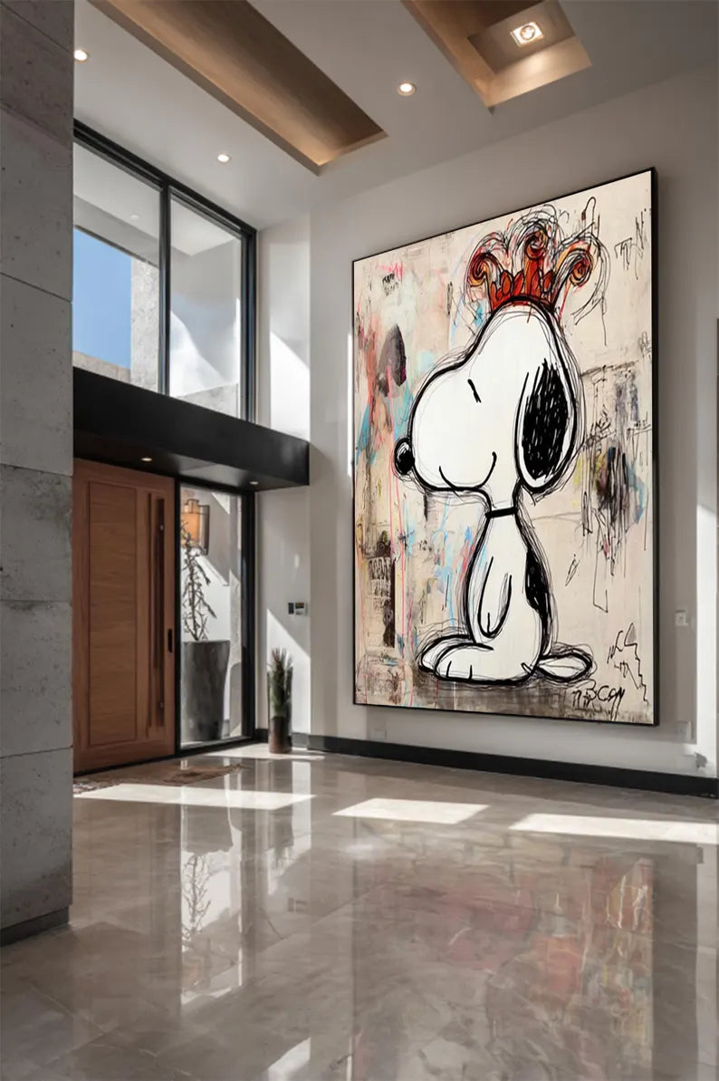 Snoopy Fun – Playful Dog Canvas Art#AB0519027