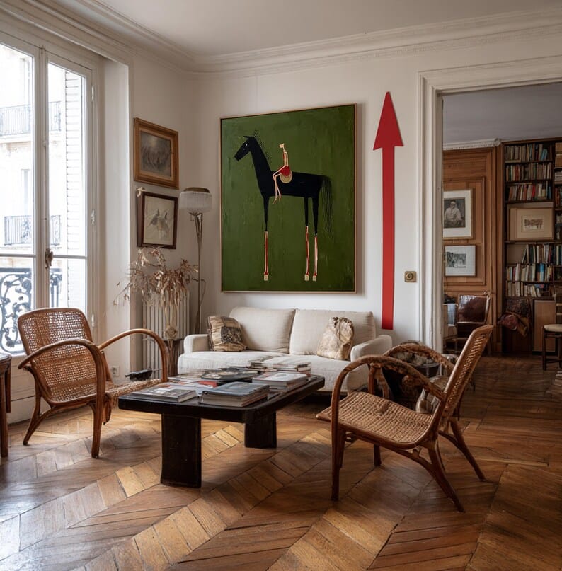 Rider on Horse – Modern Abstract Canvas Art#AB0519033