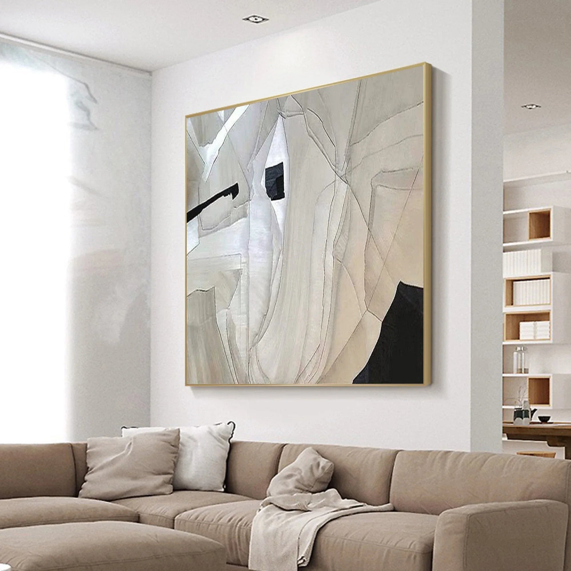 Fractured Light Geometry-Geometric Abstract Texture Wall Art for Home Decor - artextured