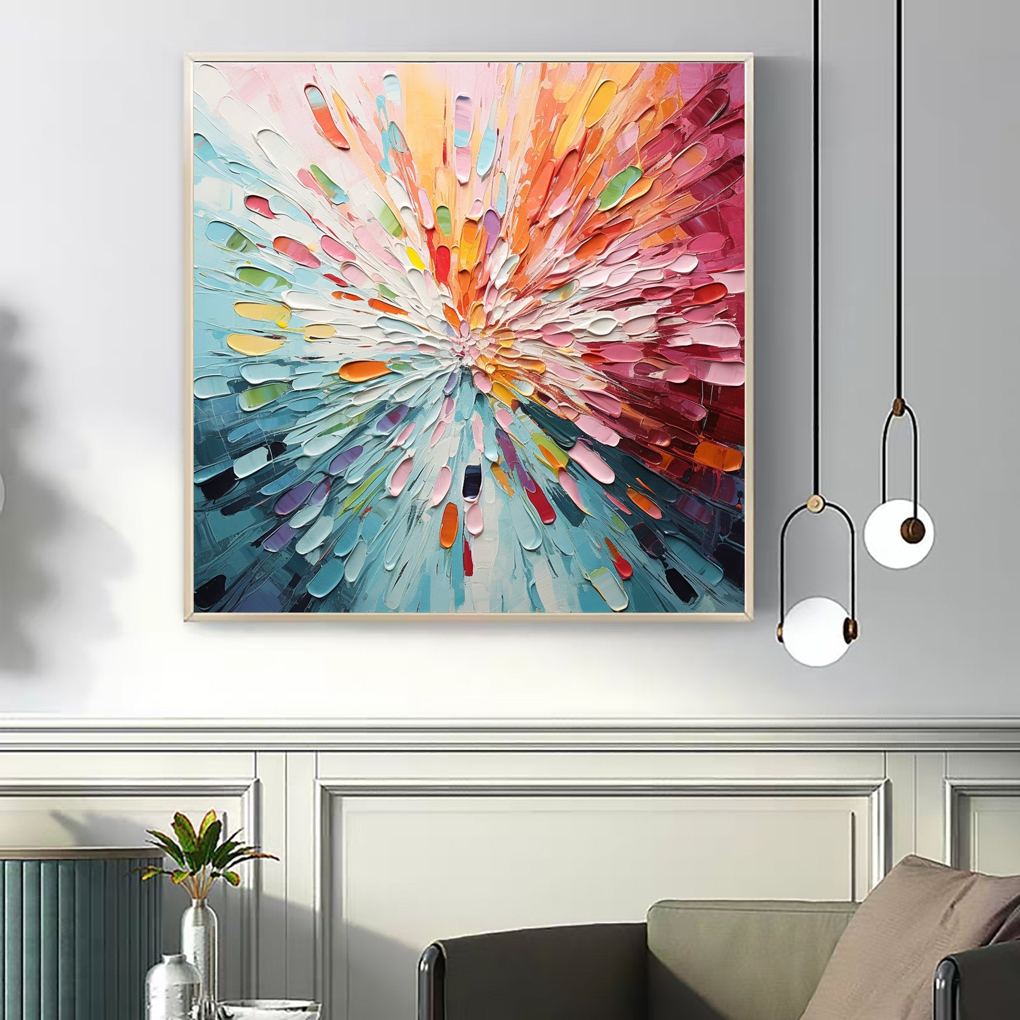 Radiant Burst - Vibrant Abstract Wall Art