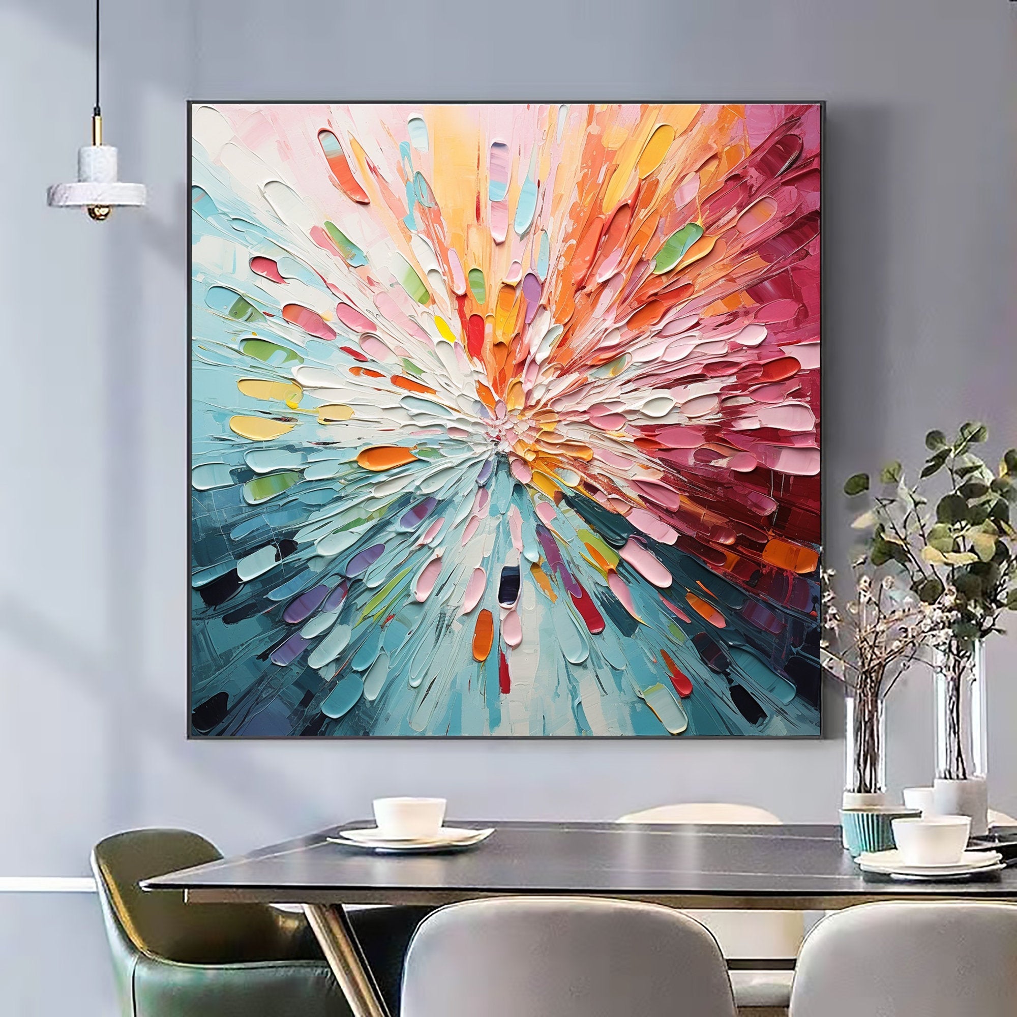 Radiant Burst - Vibrant Abstract Wall Art