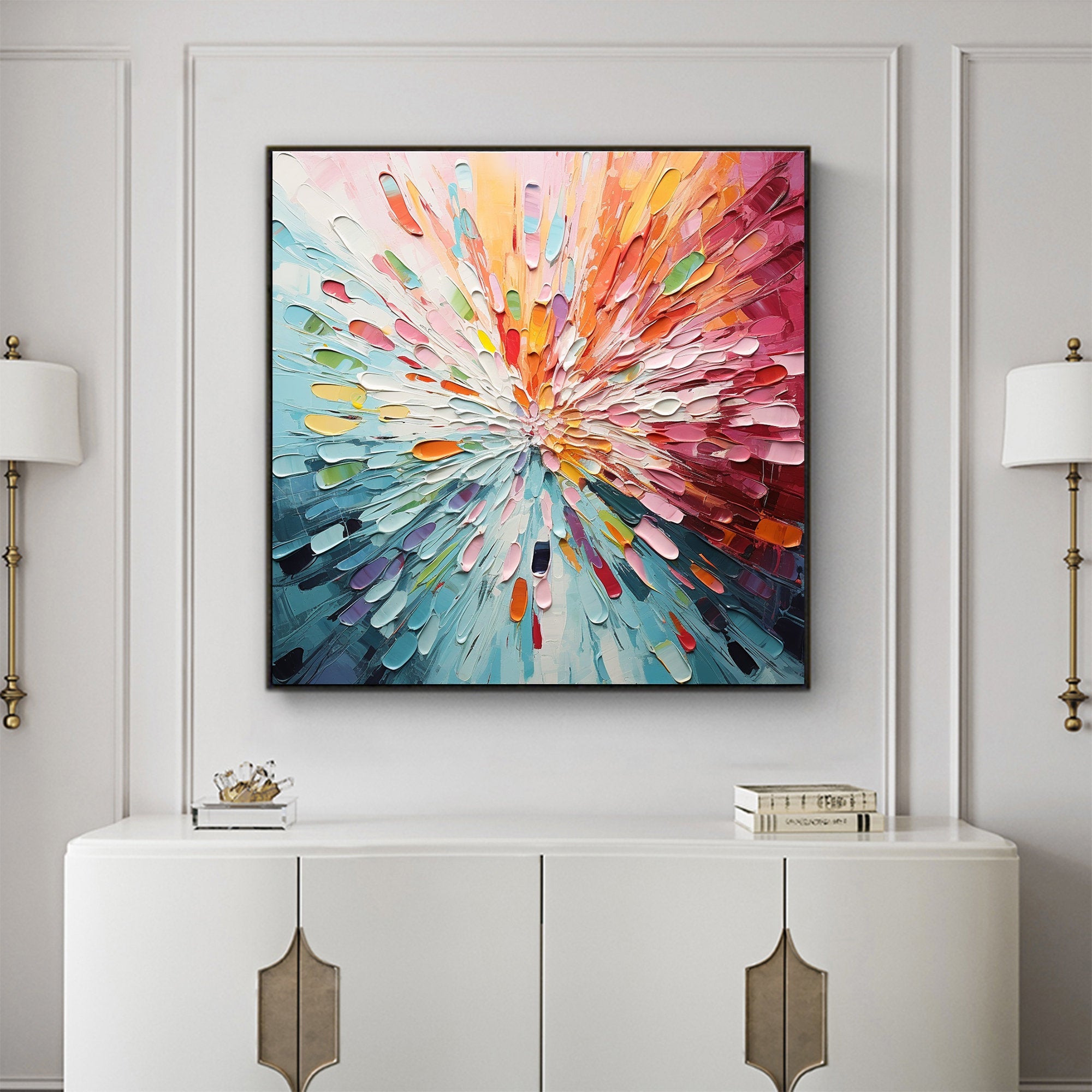 Radiant Burst - Vibrant Abstract Wall Art