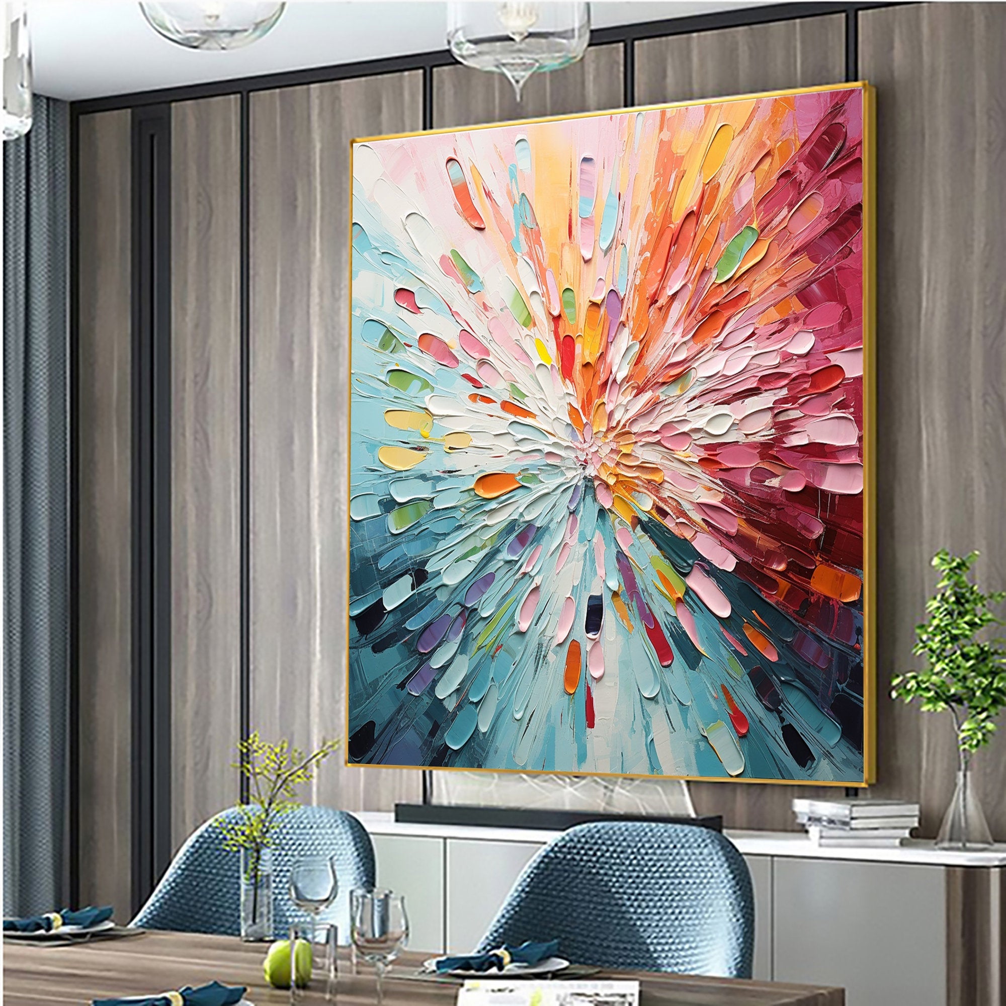 Radiant Burst - Vibrant Abstract Wall Art