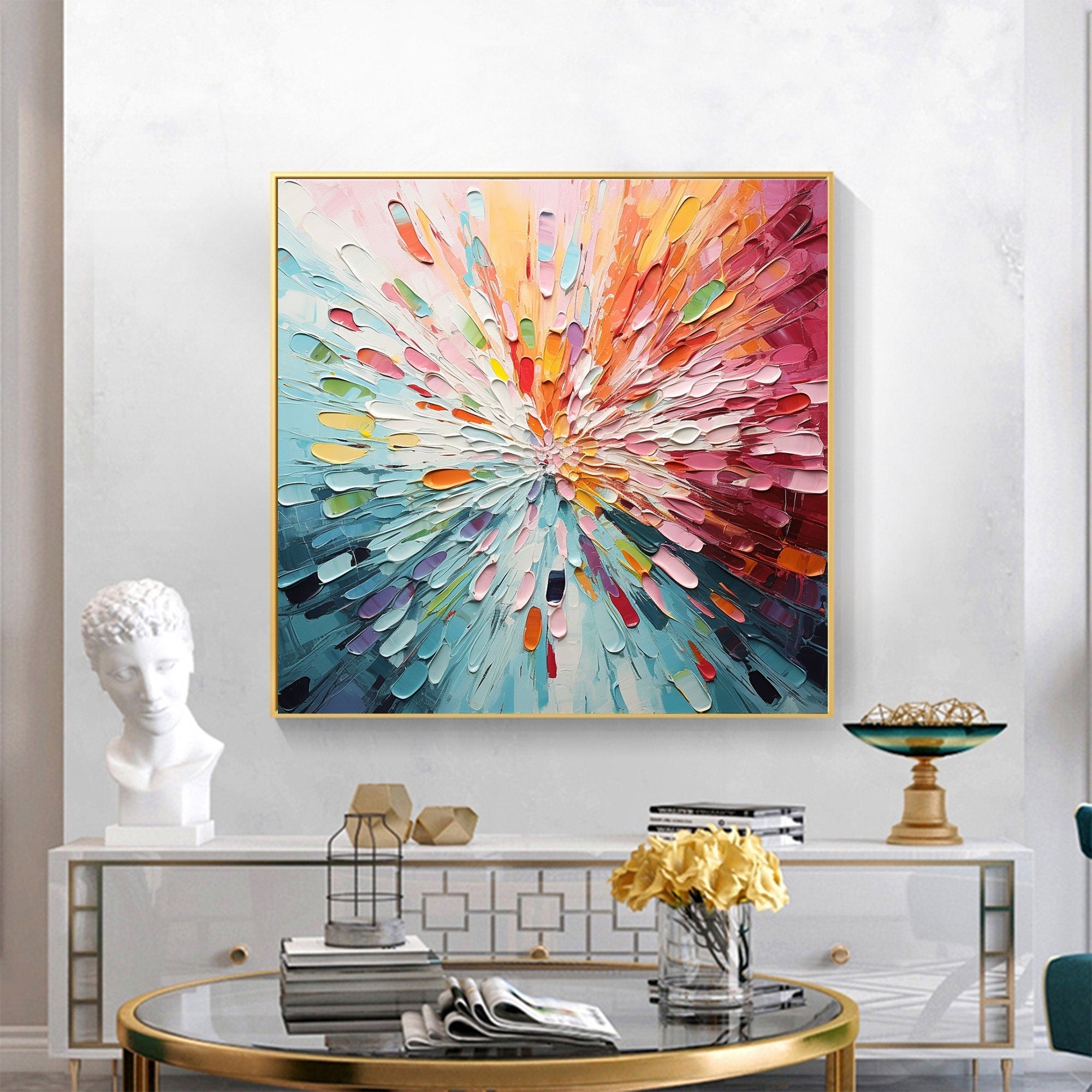 Radiant Burst - Vibrant Abstract Wall Art