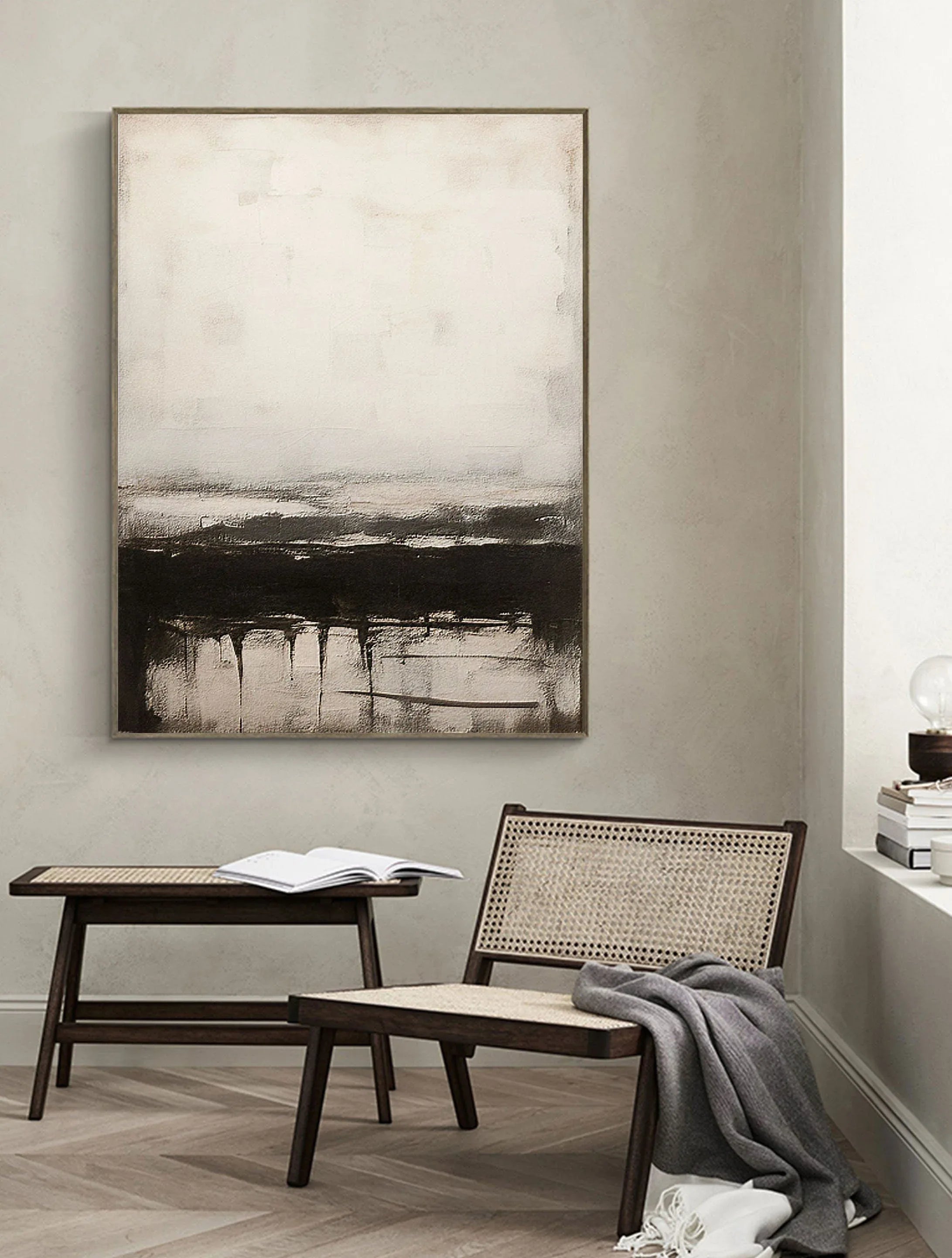 Serene Horizons-Modern Interior Decoration Abstract Artistic Conception Wall Art - artextured