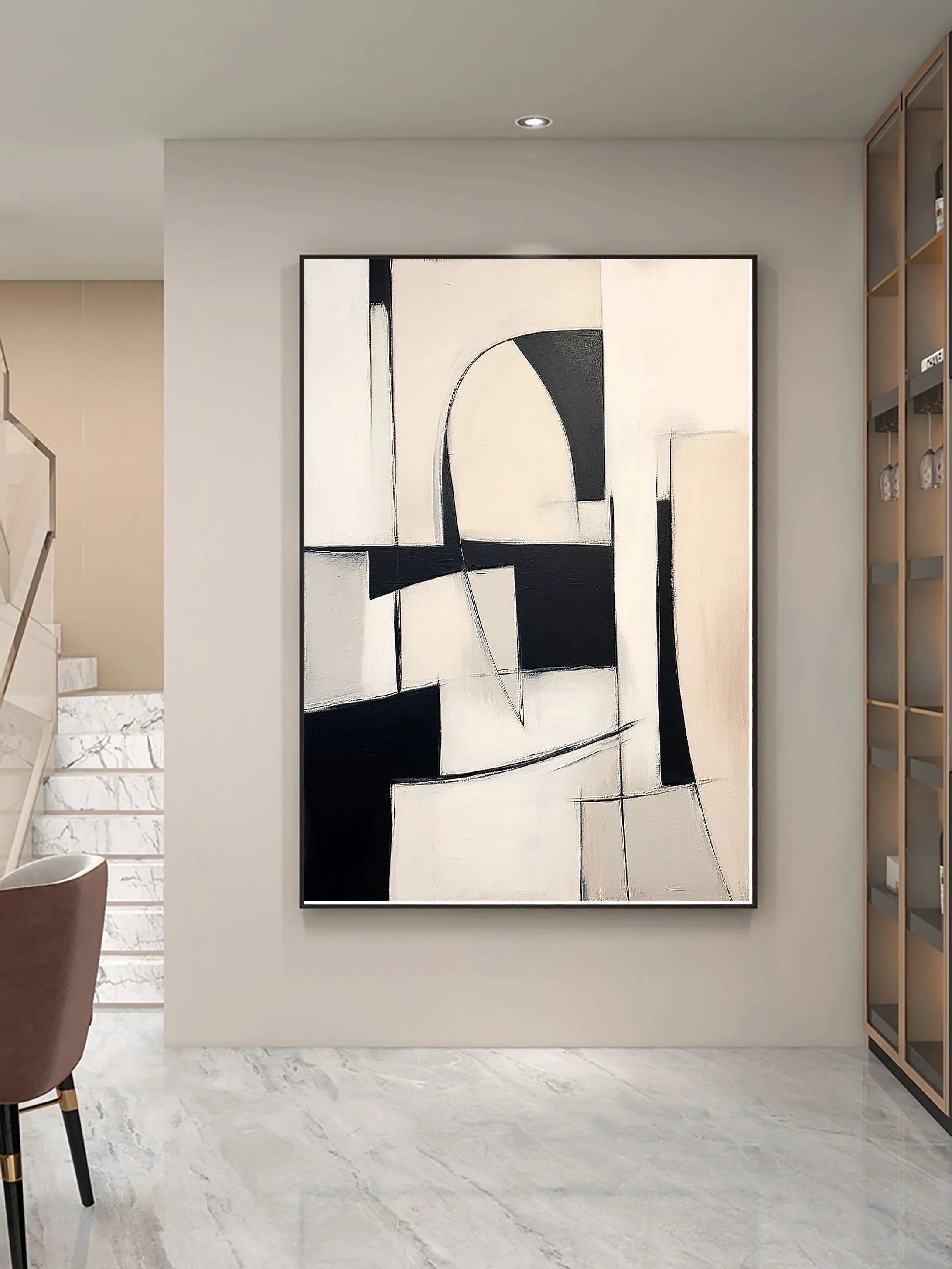 Abstract Harmony-Modern Interior Design Geometric Abstract Wall Art - artextured