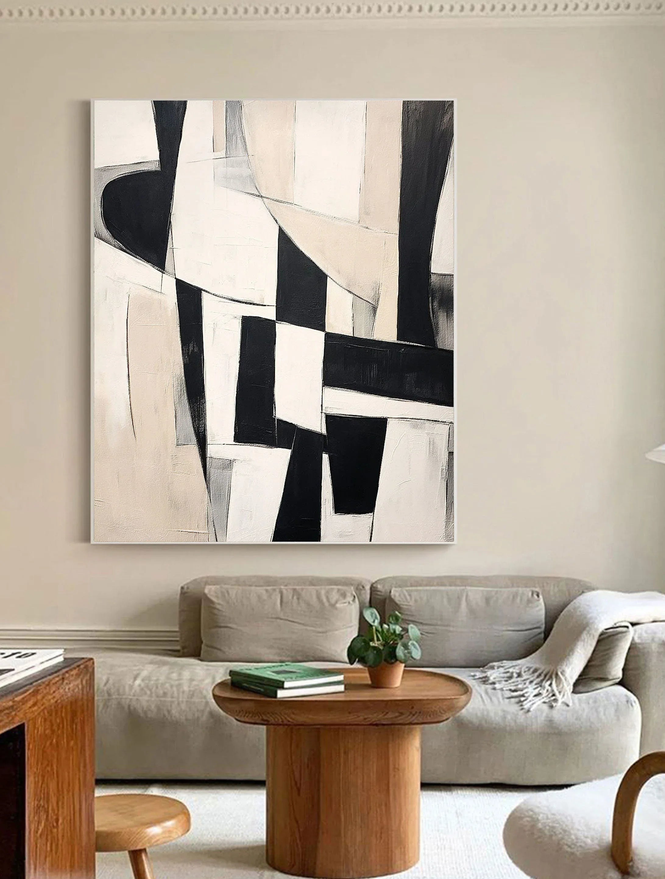 Dynamic Layers-Modern minimalist home decoration abstract geometric wall art - artextured