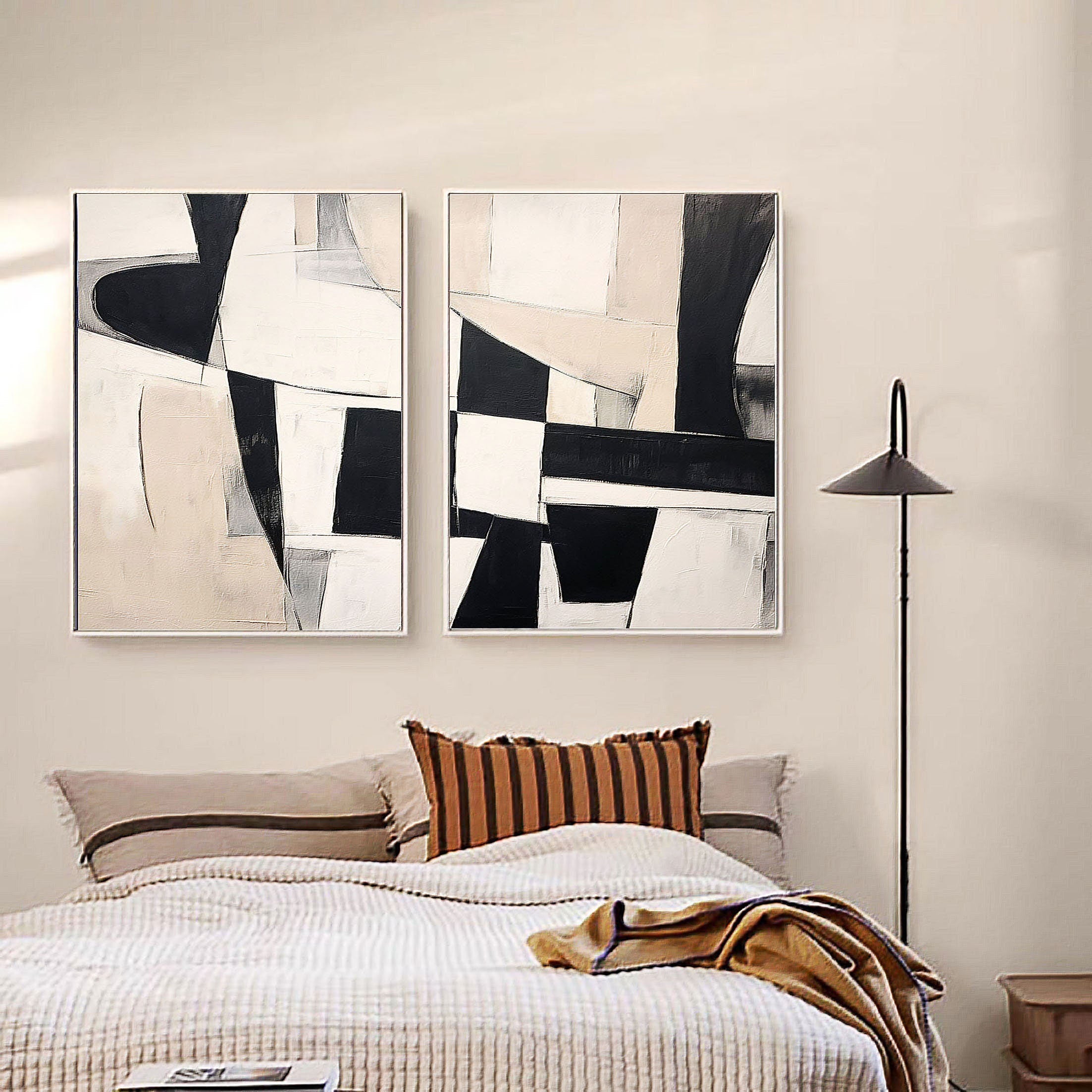 Monochrome Harmony Diptych SET OF 2