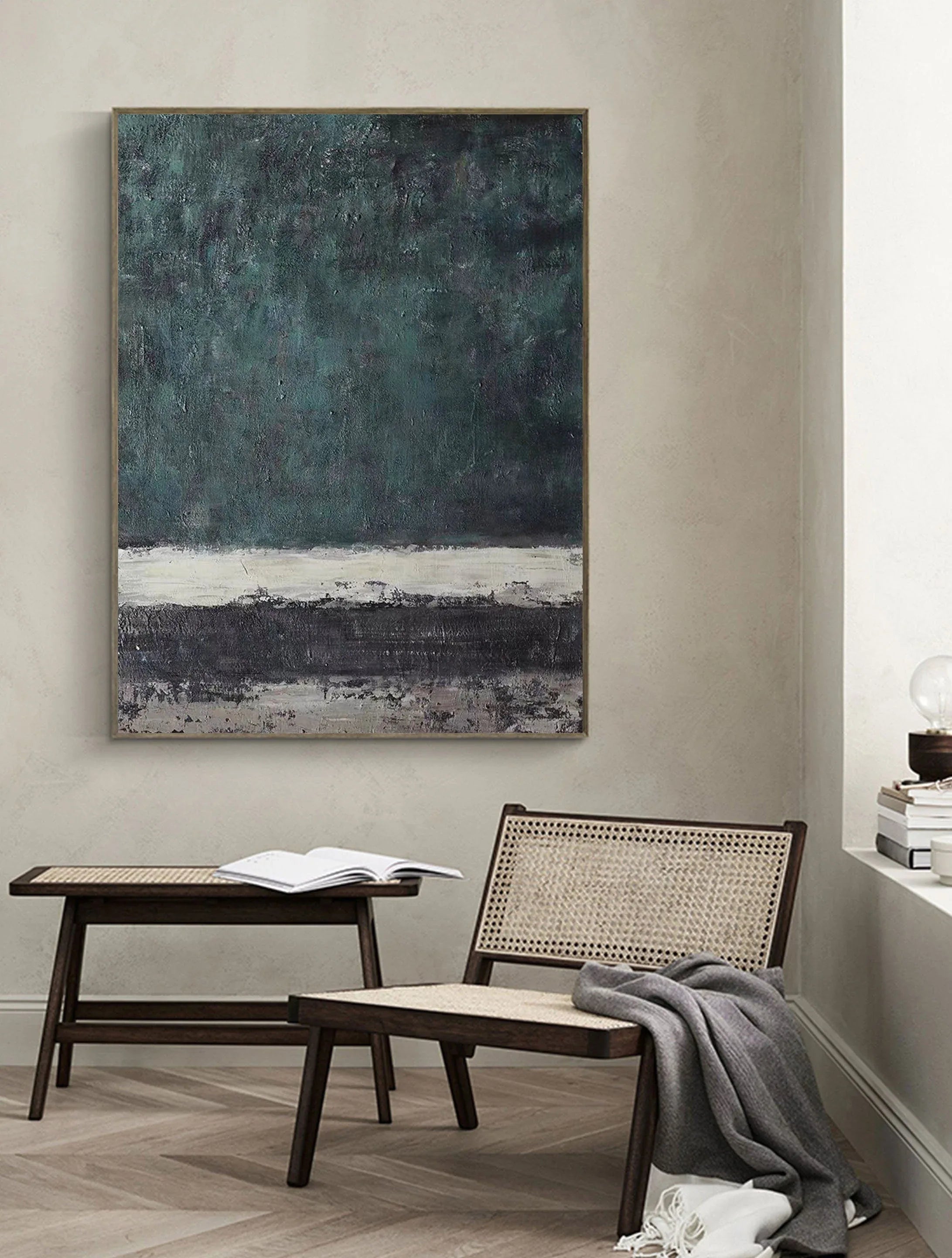 Echoes of Serenity-Modern Hand-Painted Thick Layered Abstract Wall Art - artextured