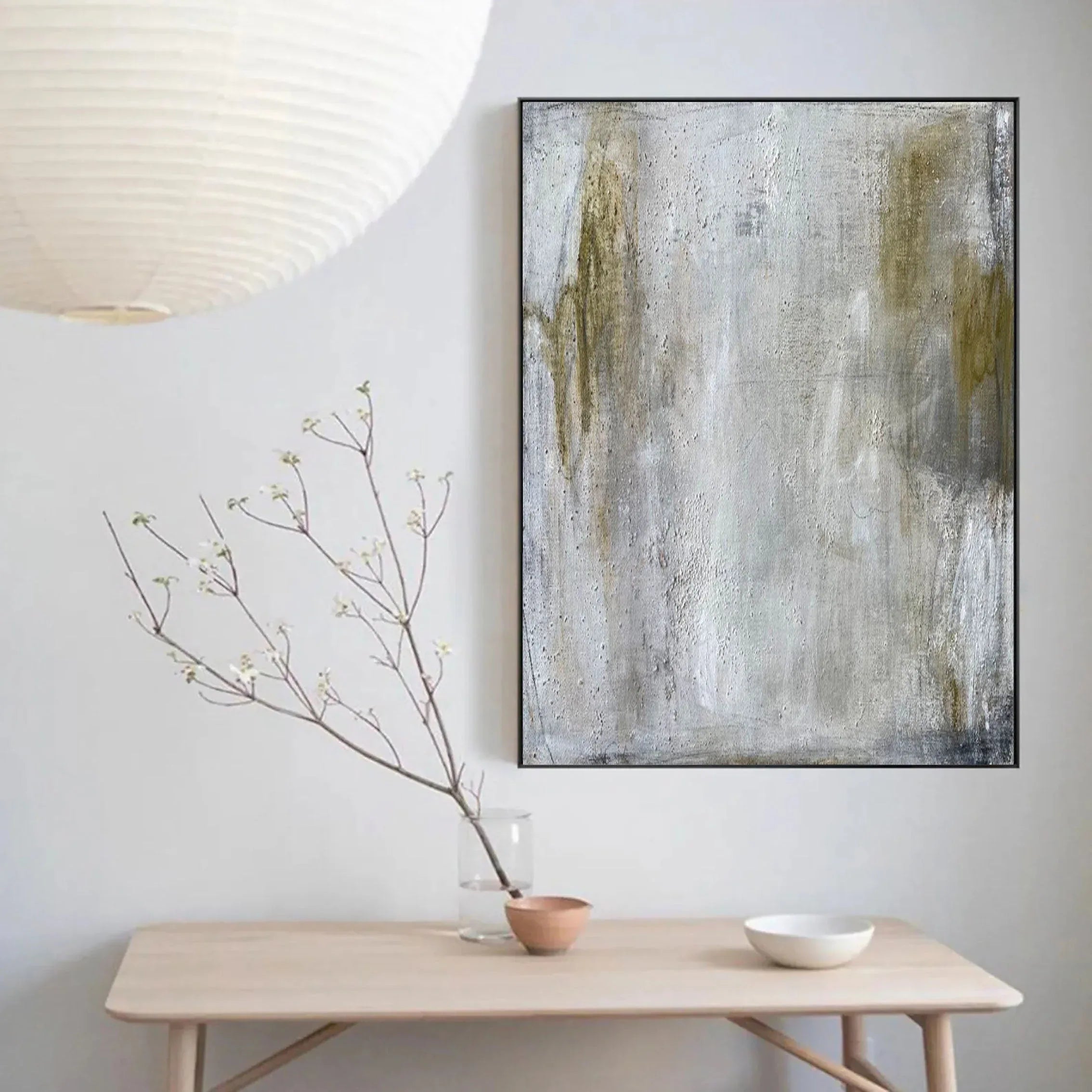 Gray Texture Echo-Grey Green Abstract Texture Wall Art for Modern Home Decoration - artextured