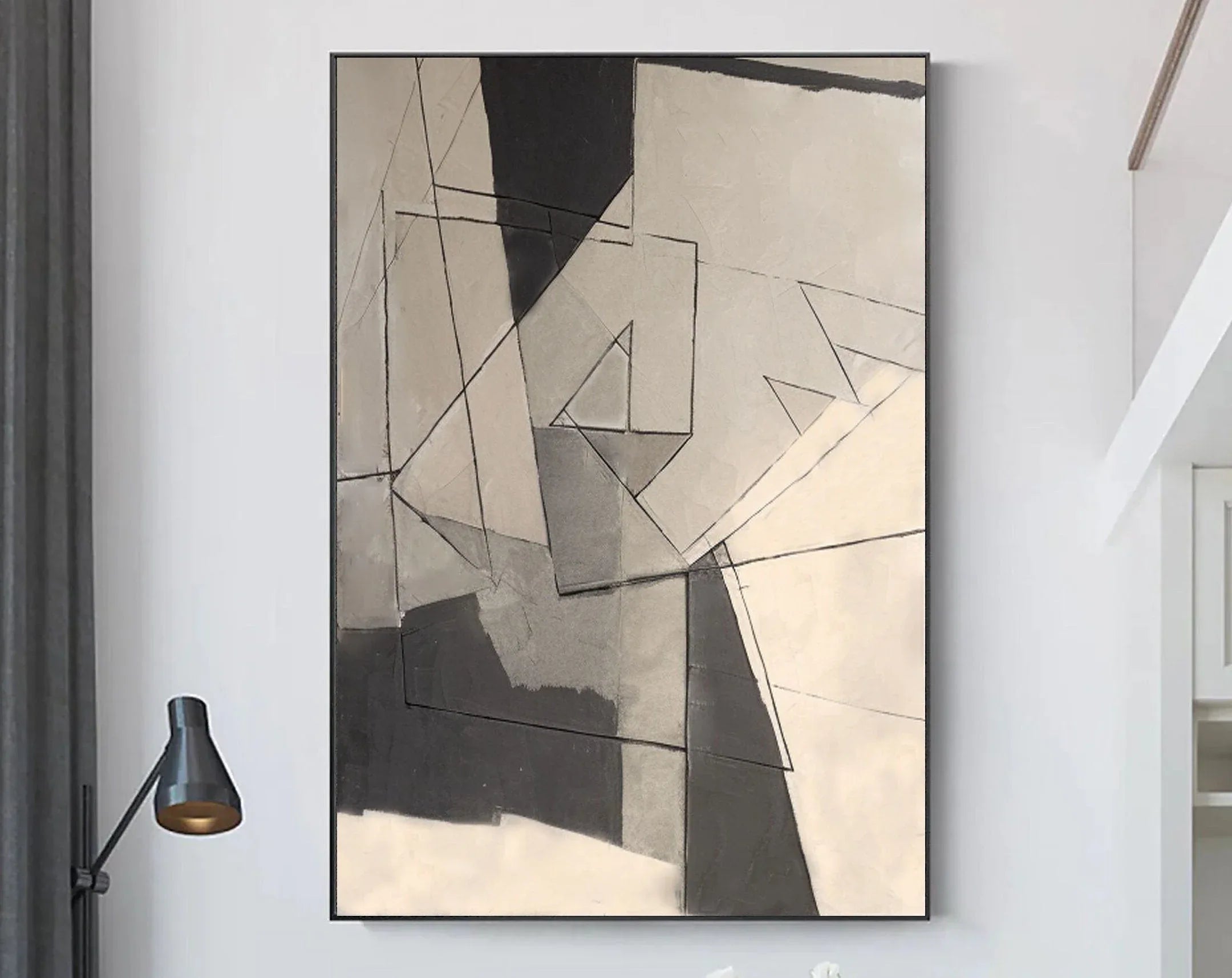 Fractured Dimensions-Geometric Abstract Wall Art in Modern Home Decoration - artextured