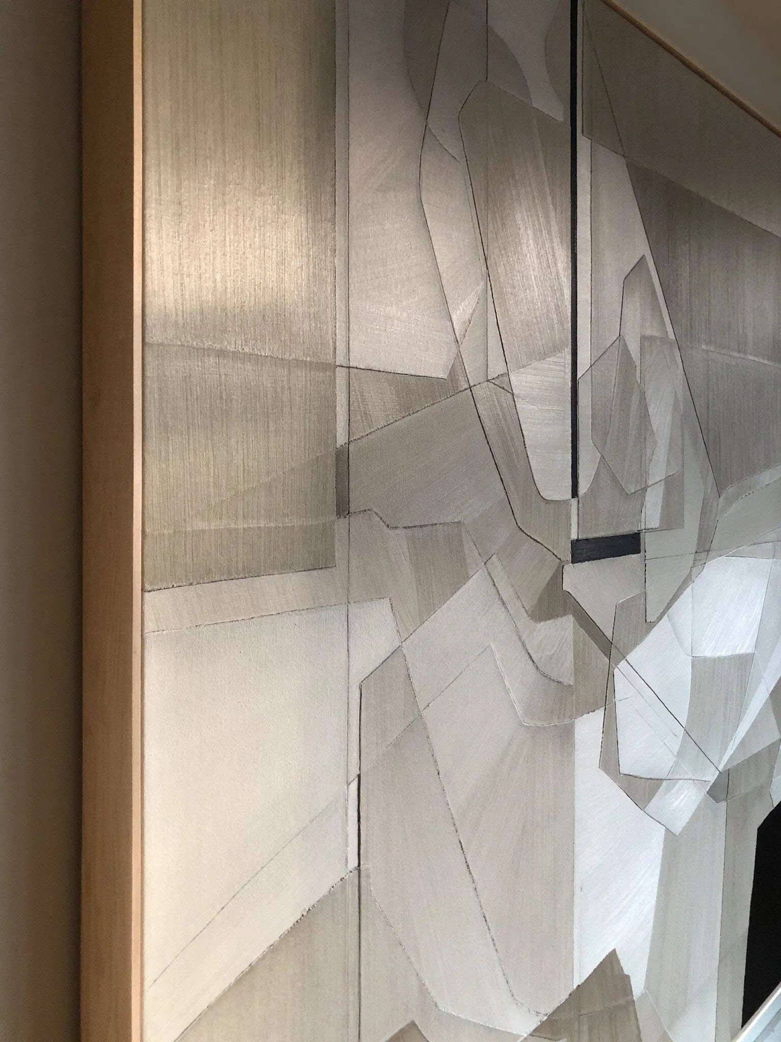 Fragmented Vision-Black, White, and Gray Geometric Deconstruction of Abstract Wall Art - artextured