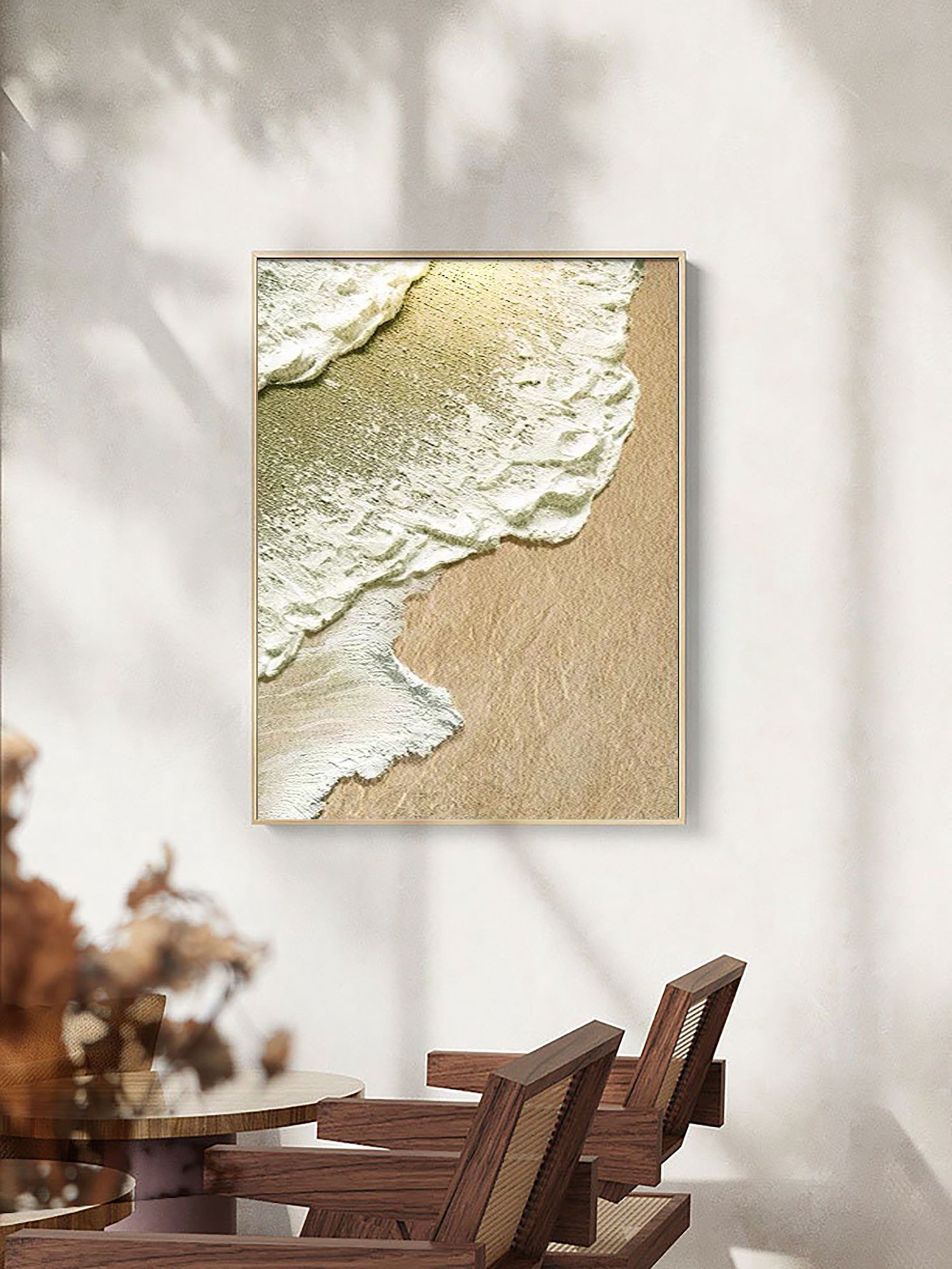 Coastal Whisper: Abstract Ocean and Sand Texture