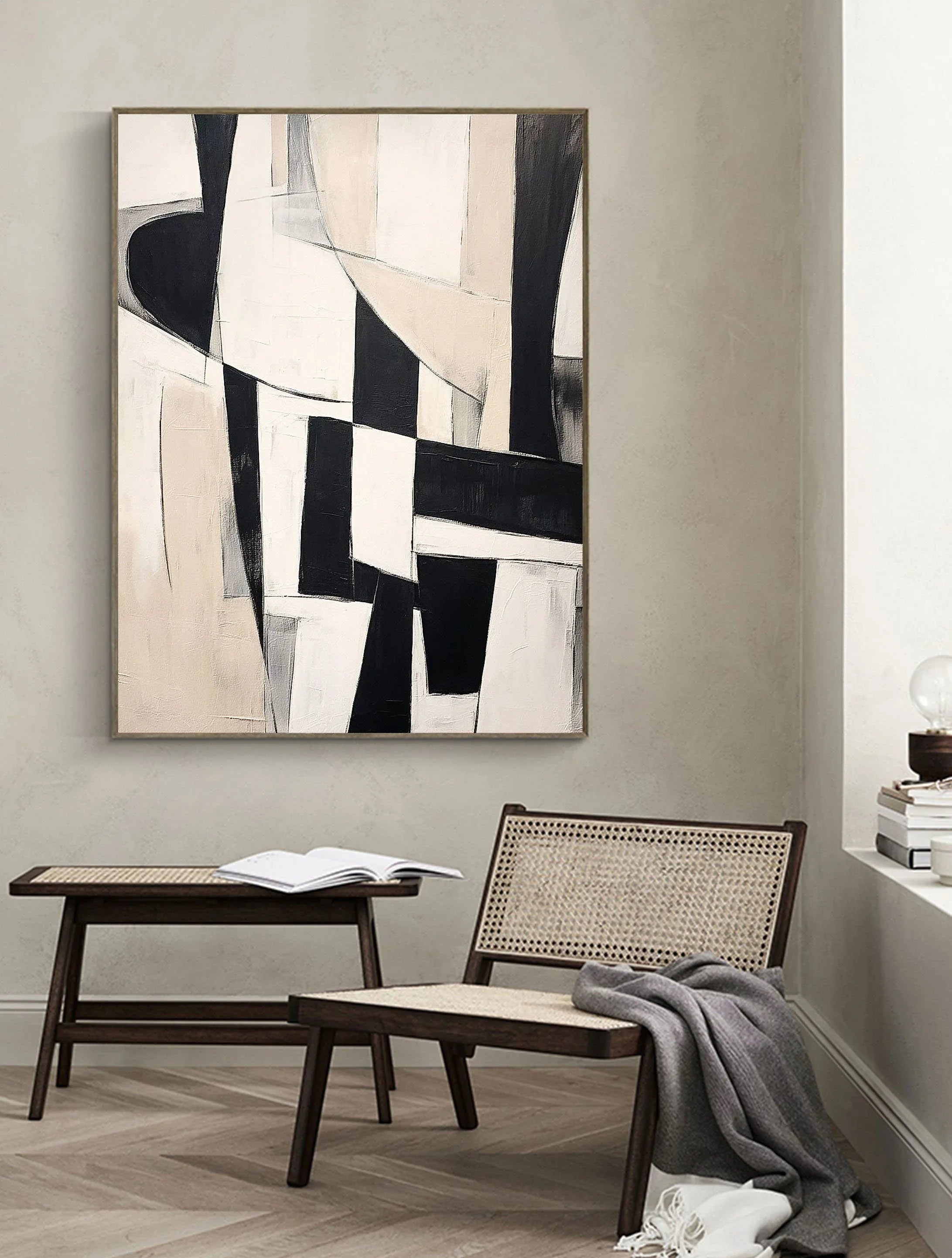 Dynamic Layers-Modern minimalist home decoration abstract geometric wall art - artextured