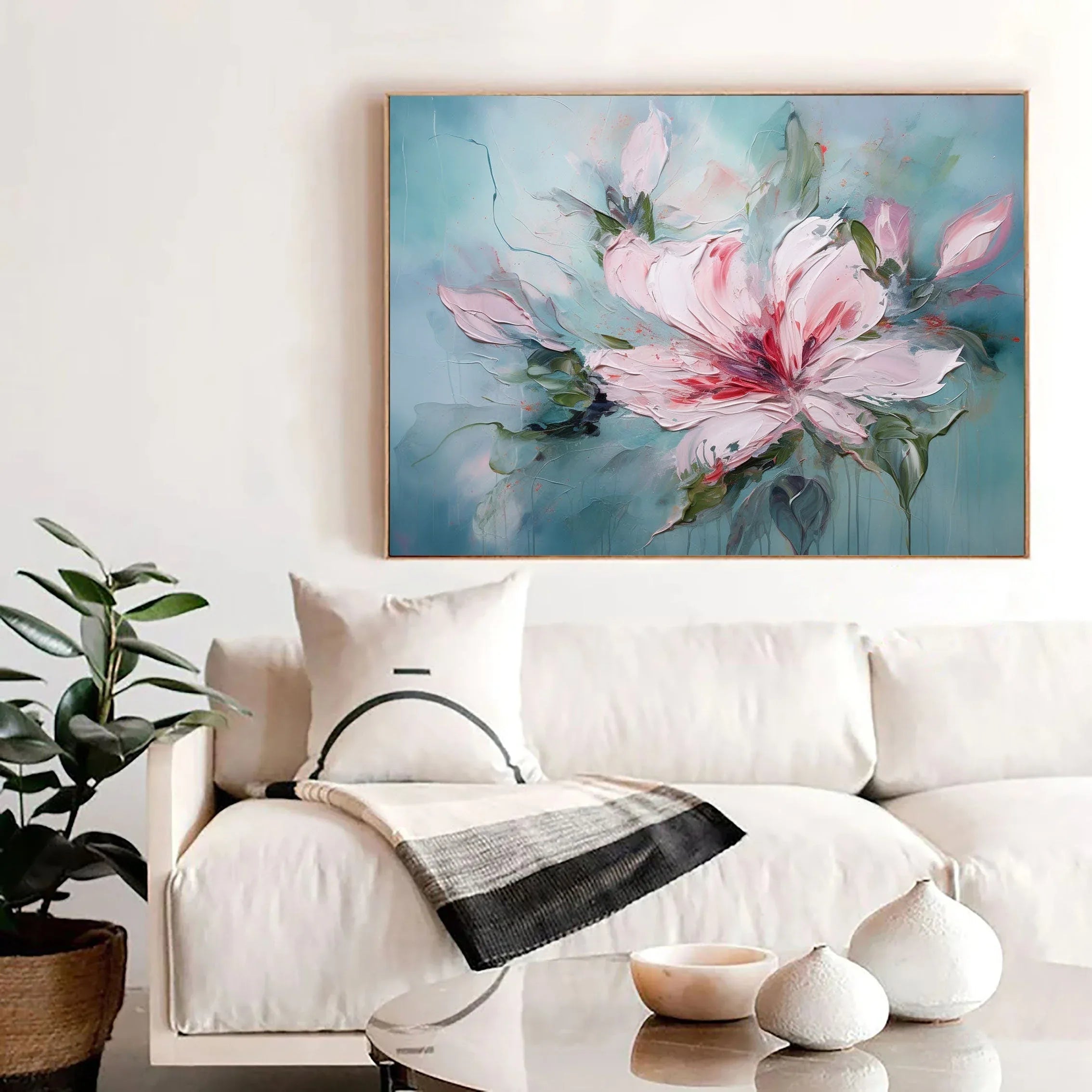 Blossom Symphony-Abstract Floral Texture Wall Art for Home Decoration - artextured