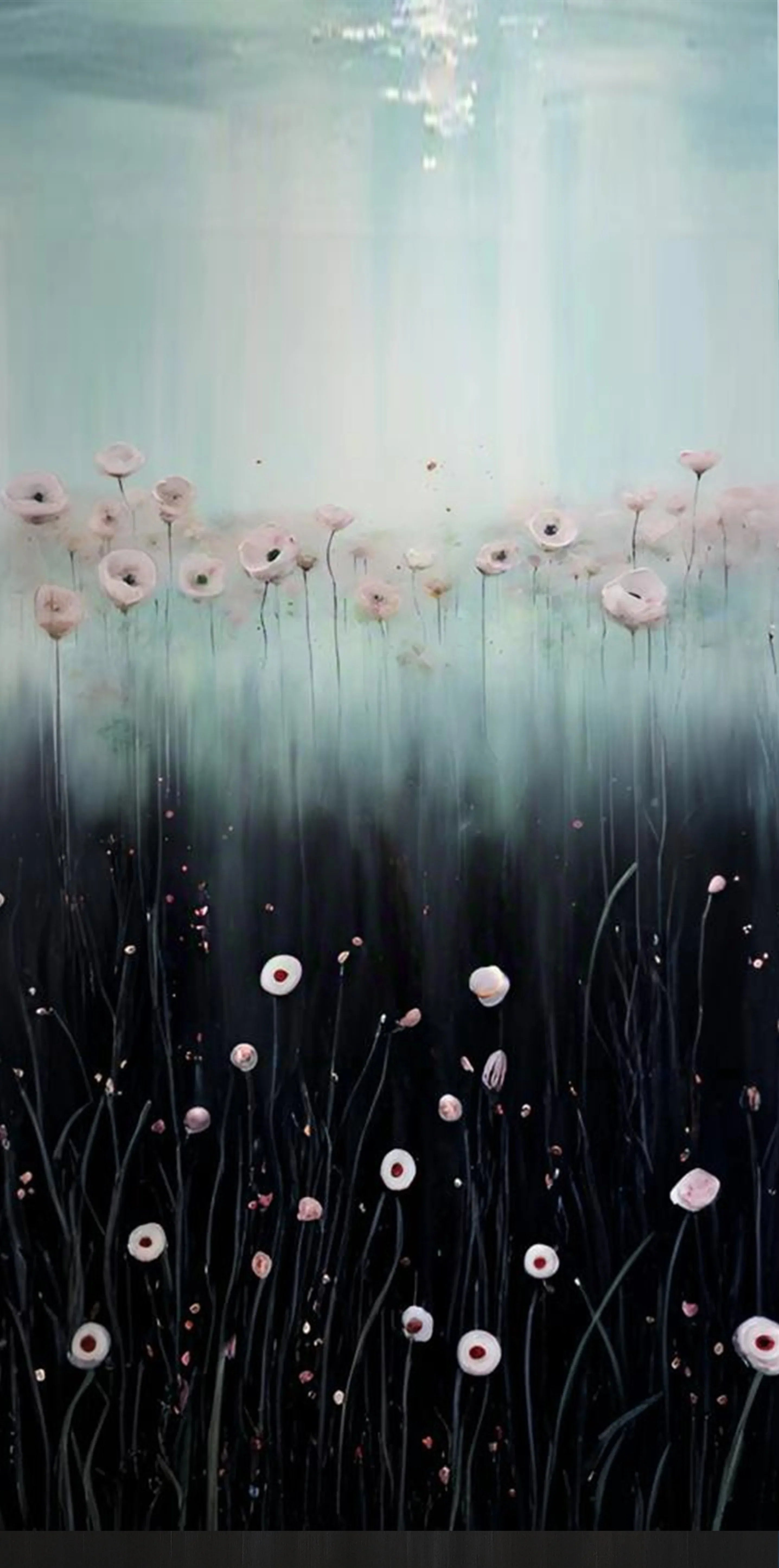 Special payment link for Blooming Serenity-Hand drawn Pink Blue Flower Sea Texture oil painting - artextured