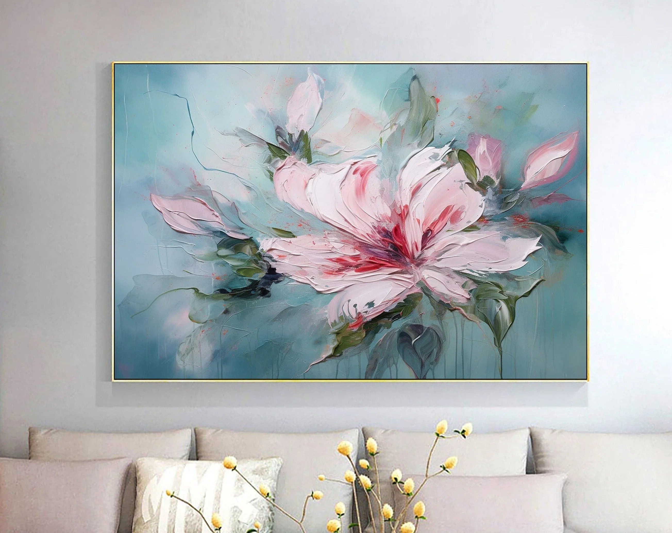 Blossom Symphony-Abstract Floral Texture Wall Art for Home Decoration - artextured