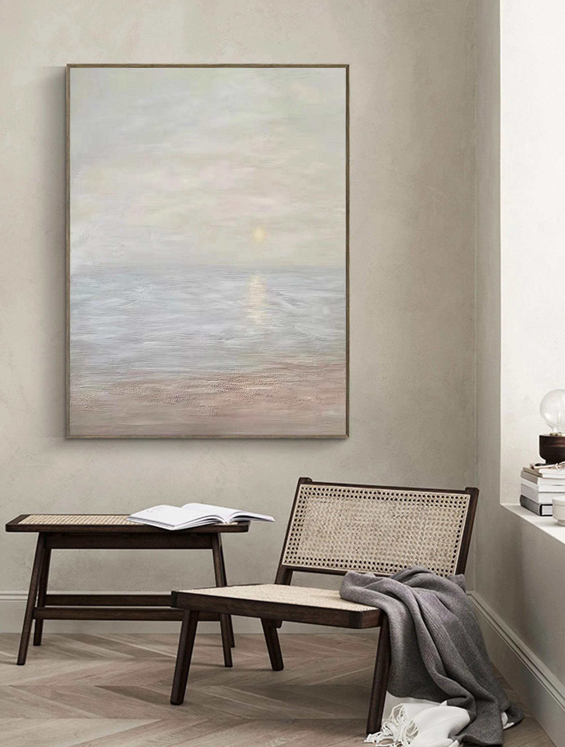 Earth Sea Echo-Shallow Natural Sea View Abstract Texture Wall Art - artextured