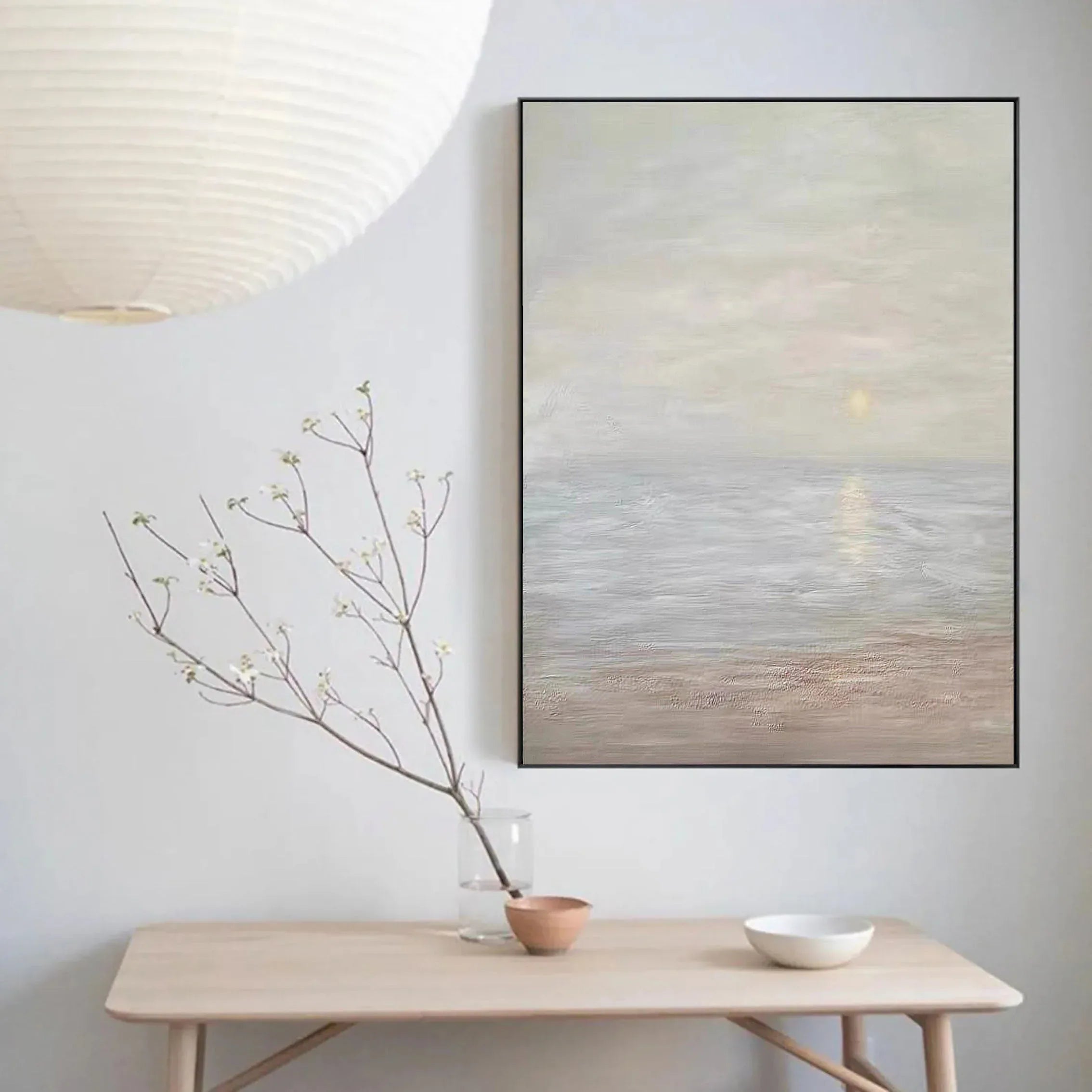 Earth Sea Echo-Shallow Natural Sea View Abstract Texture Wall Art - artextured