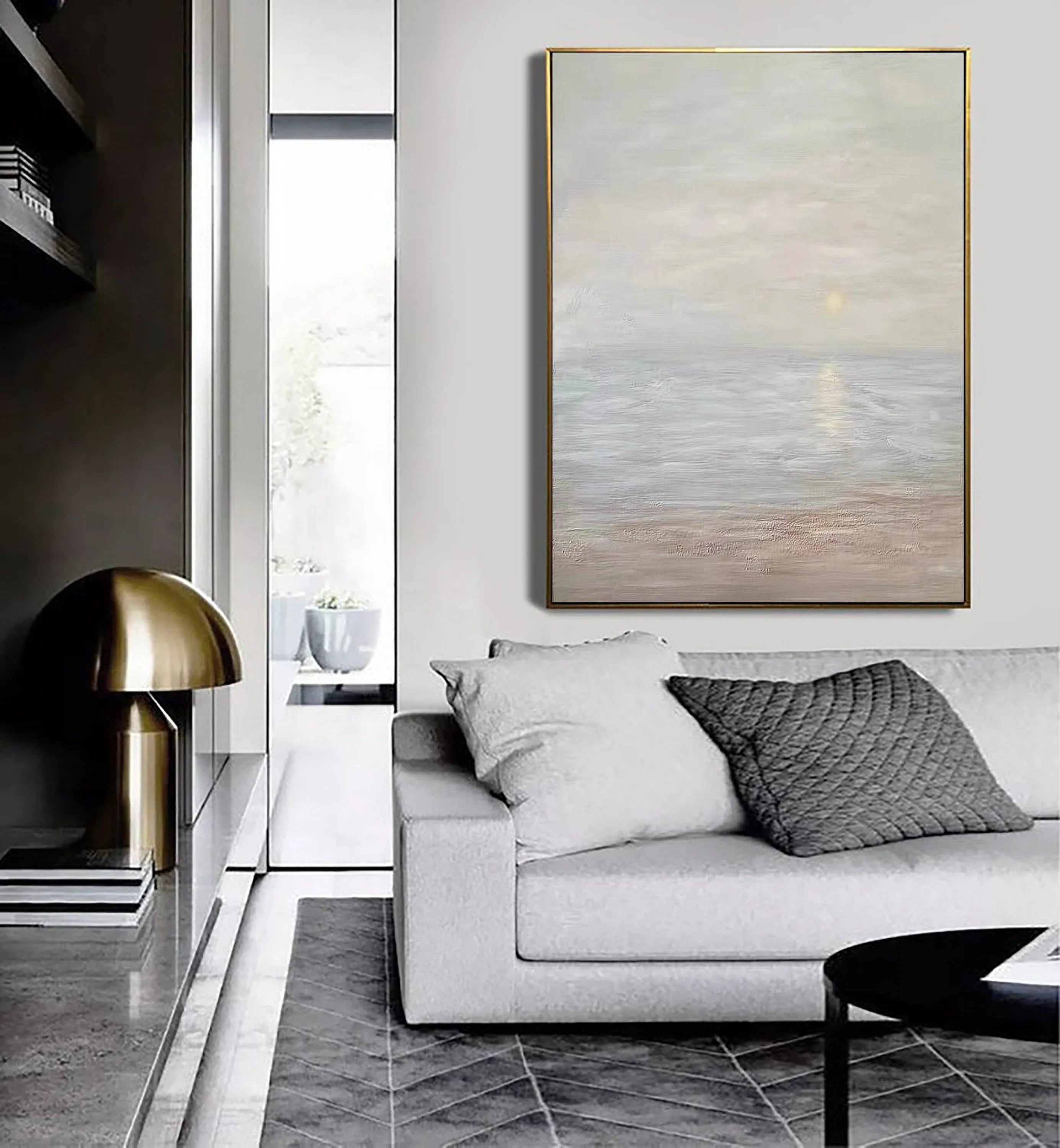 Earth Sea Echo-Shallow Natural Sea View Abstract Texture Wall Art - artextured