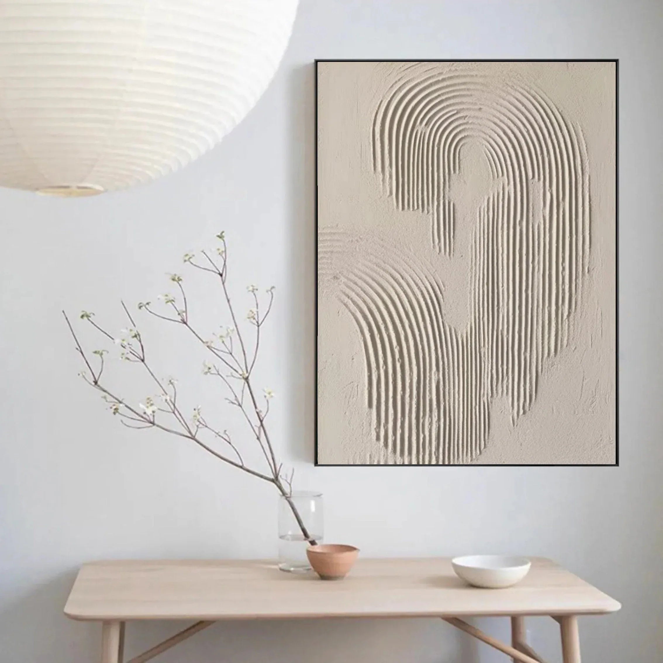 Rippled Elegance-Modern Interior Design Geometric Curve Texture Abstract Wall Art - artextured