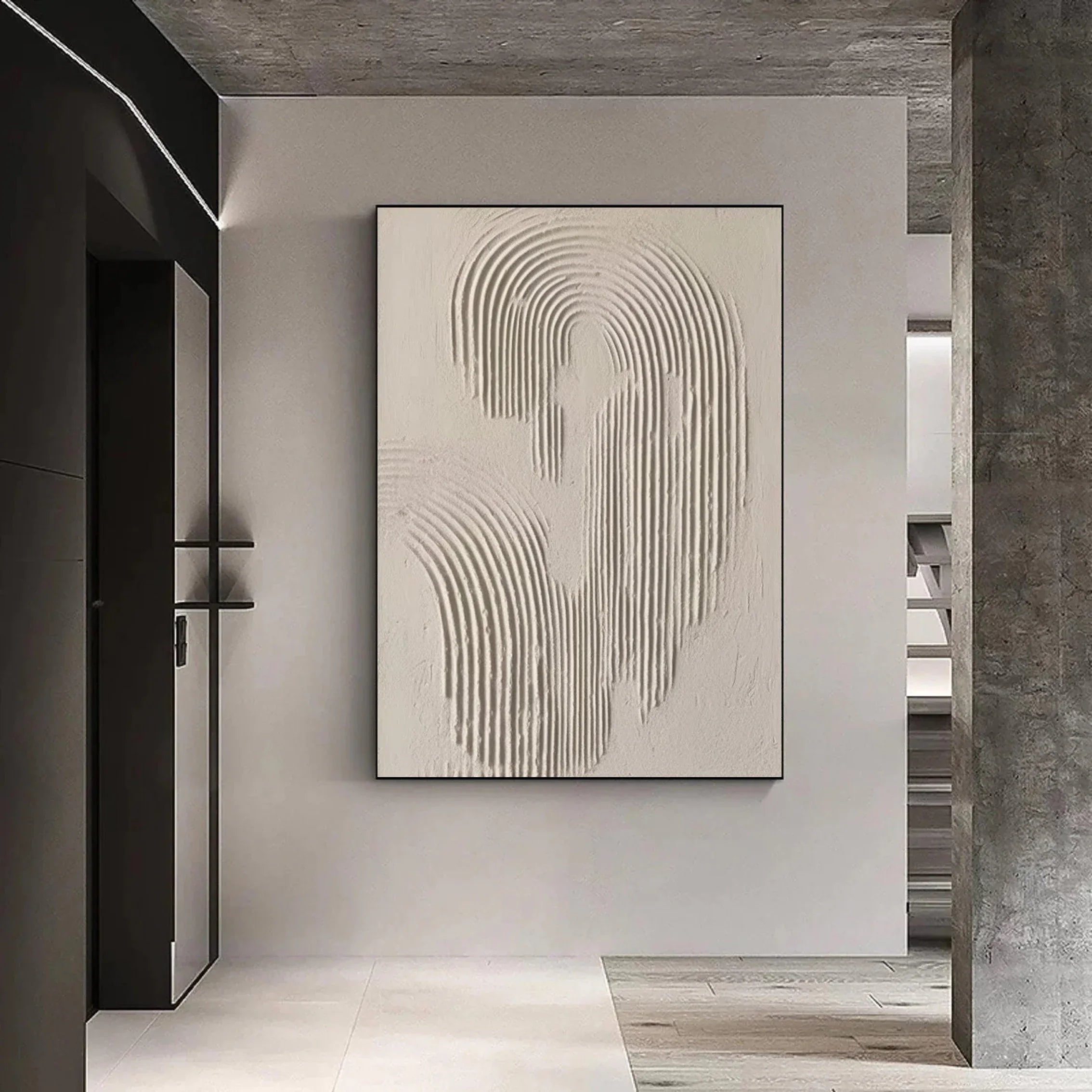 Rippled Elegance-Modern Interior Design Geometric Curve Texture Abstract Wall Art - artextured