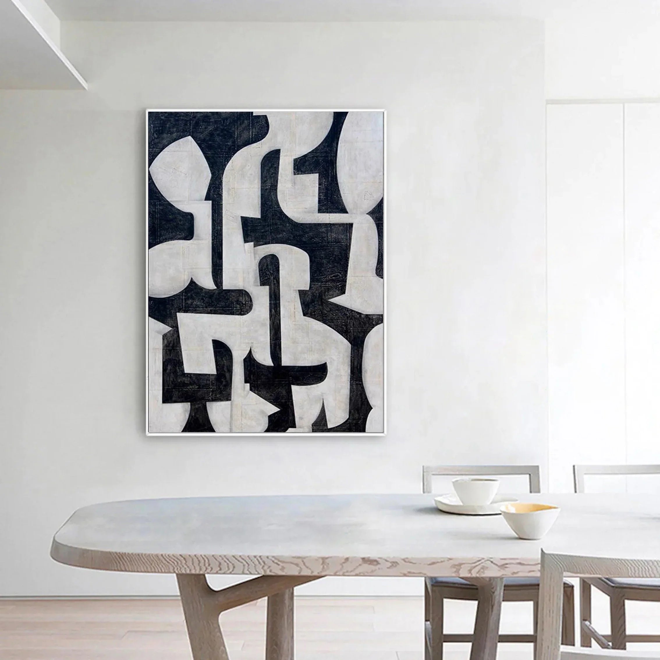 Mono Hypnotic-Modern Geometric Abstract Wall Art - artextured