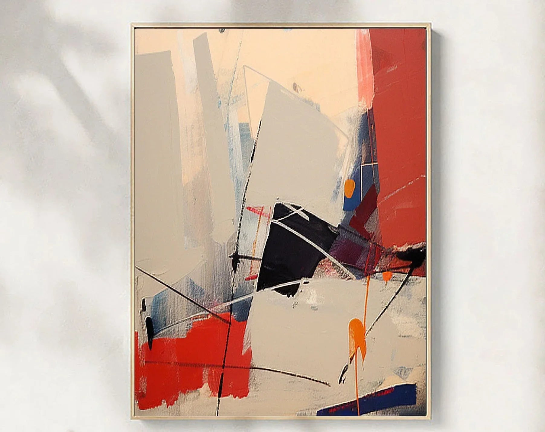 Color Surge-Multi Colored Geometric Abstract Texture Oil Painting Wall Art - artextured