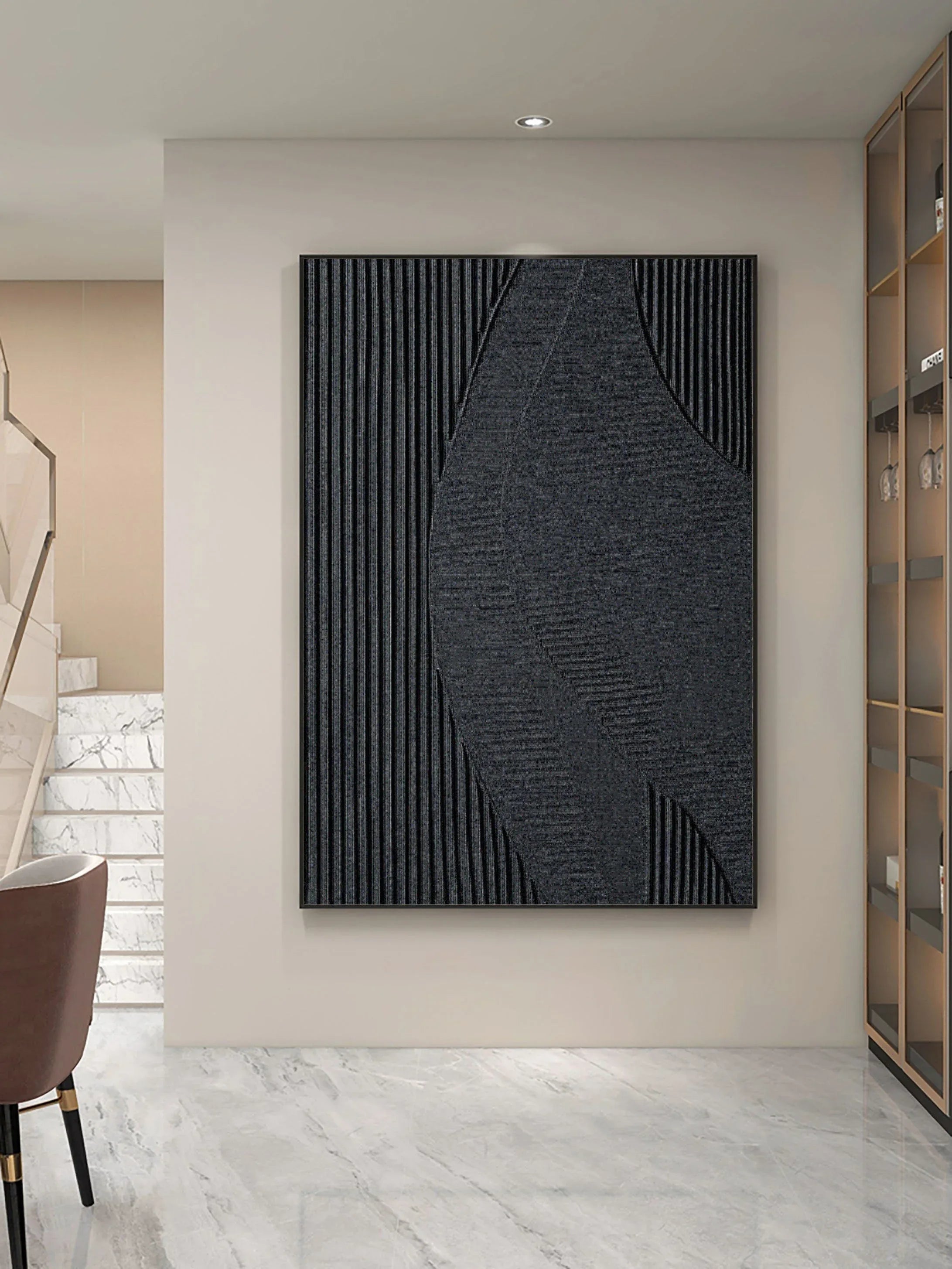 Texture Surge-Monochrome Textured Abstract Wall Art - artextured