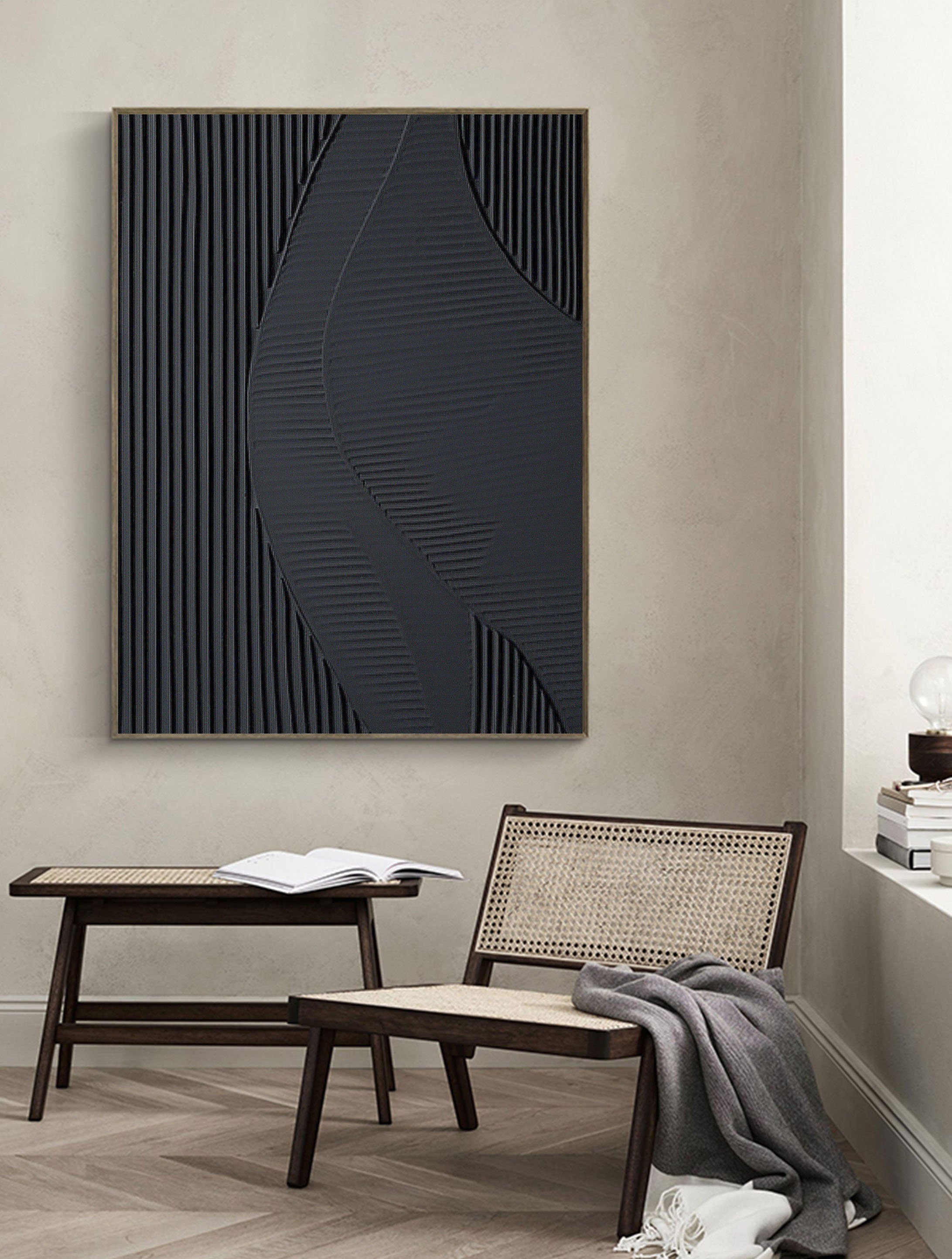 Texture Surge-Monochrome Textured Abstract Wall Art